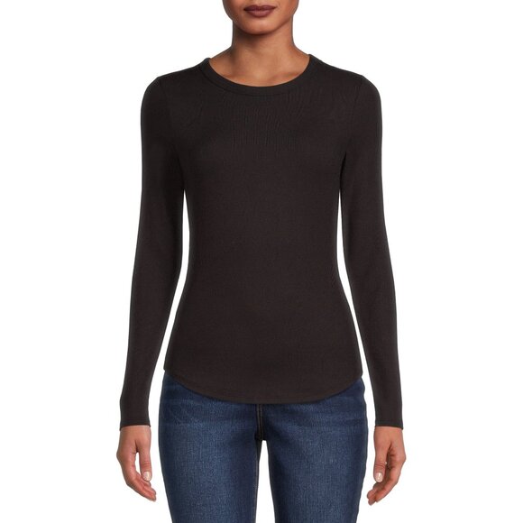 NO Boundaries Juniors Crew Ribbed Long Sleeve Tee - Picture 1 of 10